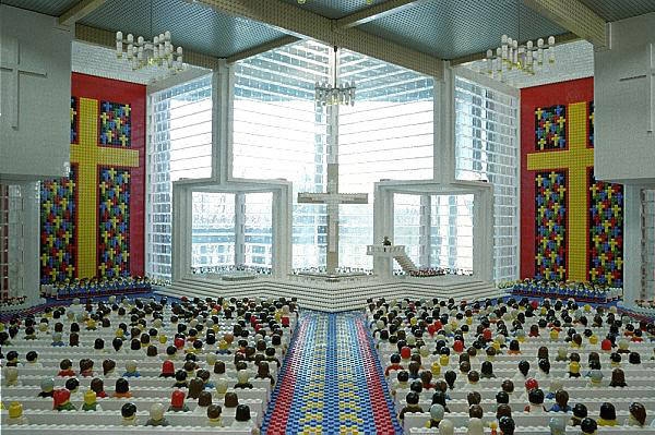 The church, built of LEGO in which there are 80 Lego-men.